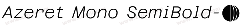 Azeret Mono SemiBold字体转换